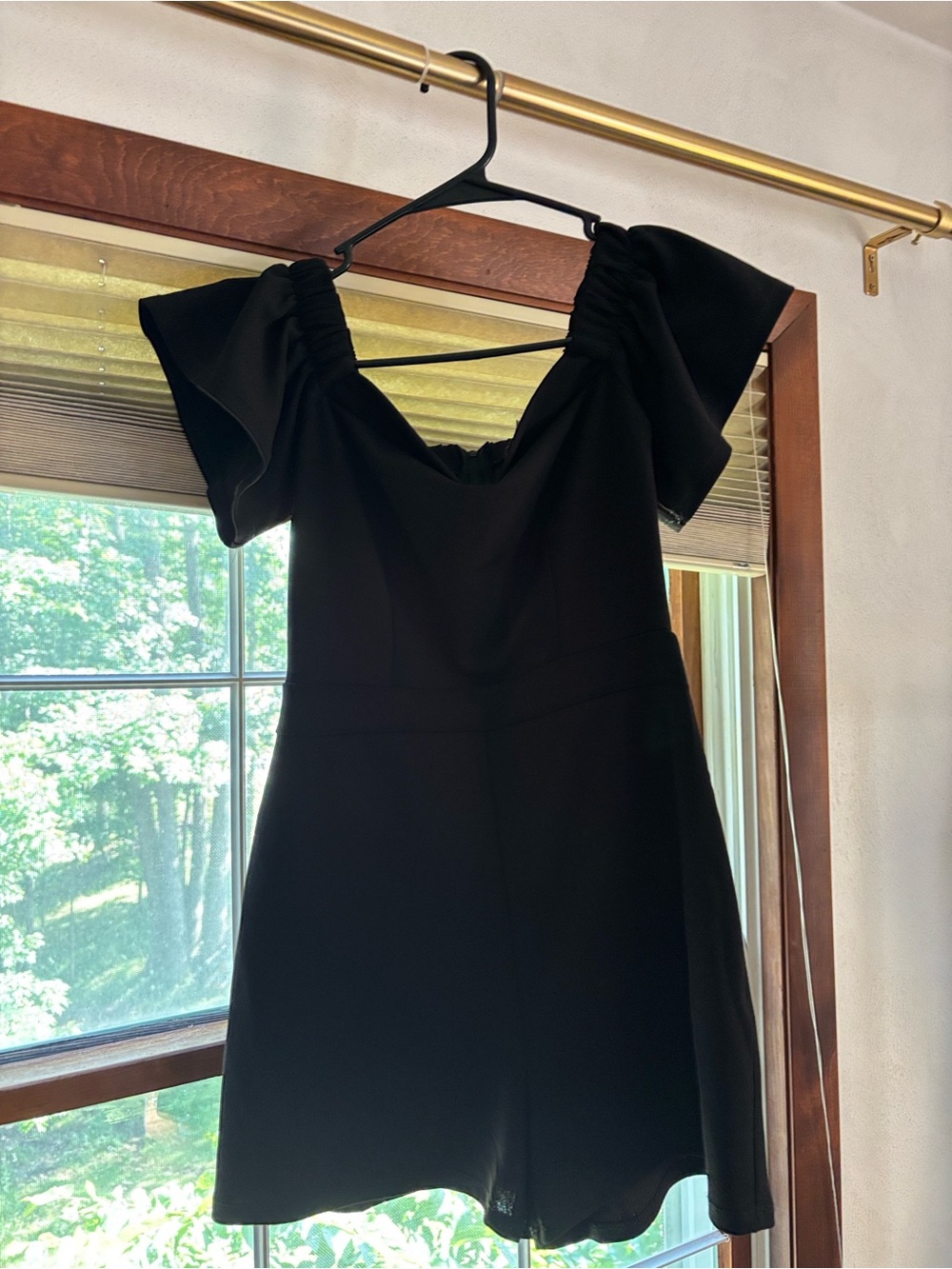 Elegant Black Off-Shoulder Romper